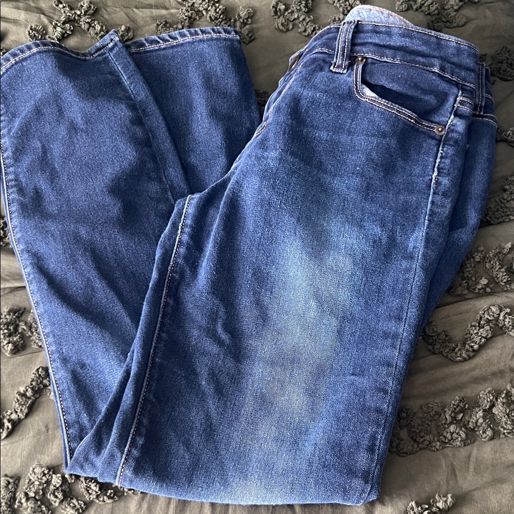 PAIGE Dark Blue Straight Leg Women's Jeans